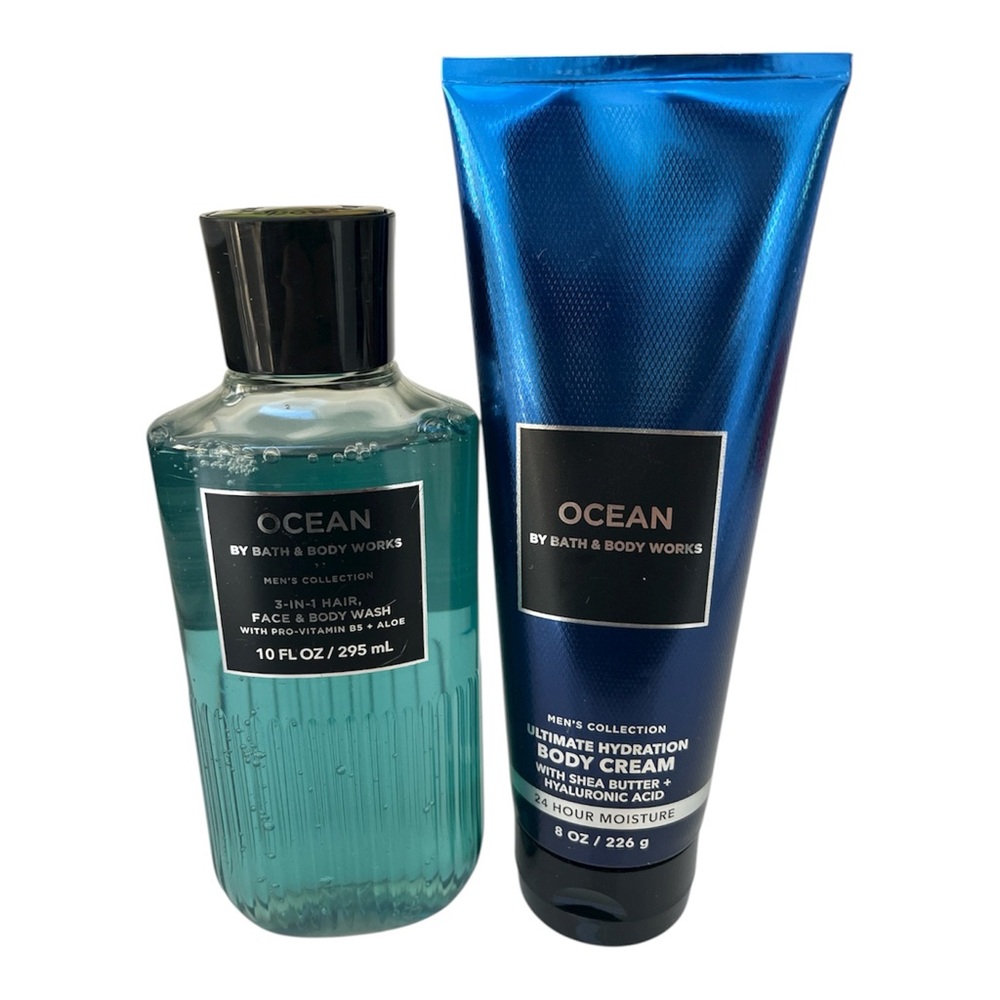 Bath & Body Works Ocean 3-in-1 Hair Face Body Wash Ultimate Hydration Cream Set